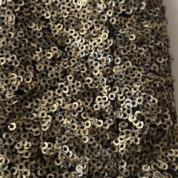 MM Couture by Miss Me Dress Womens Small Teal Chiffon Gold Sequin Multim… - Picture 7 of 15